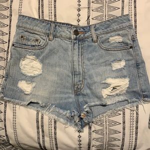 Urban BDG High Rise Dree Cheeky Denim Shorts
